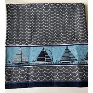 Theedoek - Boot - Donker Blauw